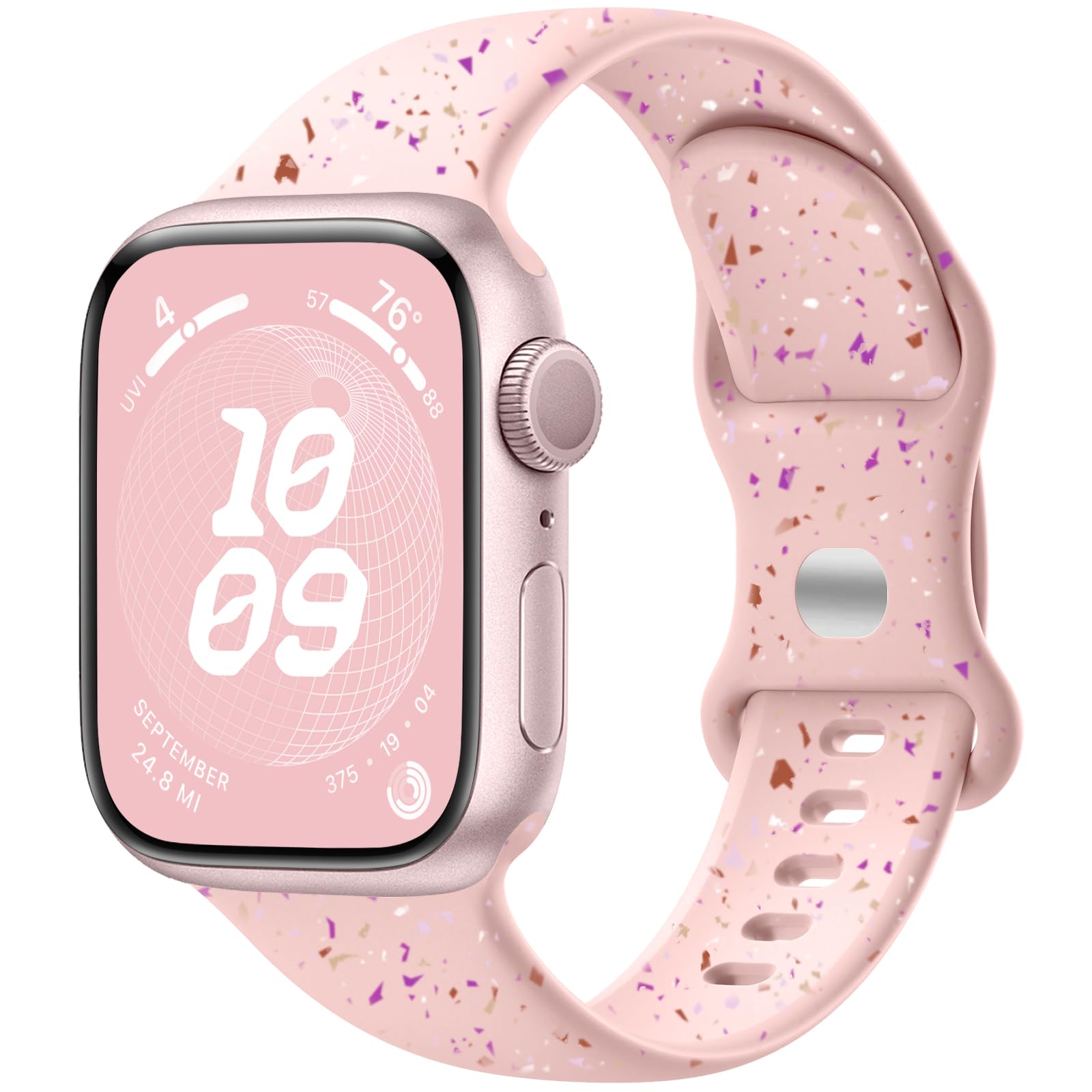 Imivio Sport Band Compatible With Apple Watch Band 40Mm 38Mm 41Mm 42Mm 44Mm 45Mm 49Mm For Women Men, Soft Silicone Waterproof Re