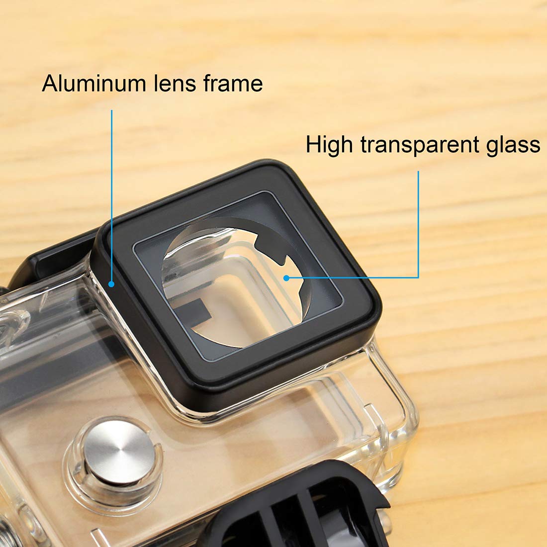 Gepuly Waterproof Housing Case For Gopro Hero 4 Black, Hero 4 Silver, Hero 3+, Hero 3 Underwater Photography   Waterproof Up To 131 Ft (40M)   With Quick Release Mount, Thumb Screw