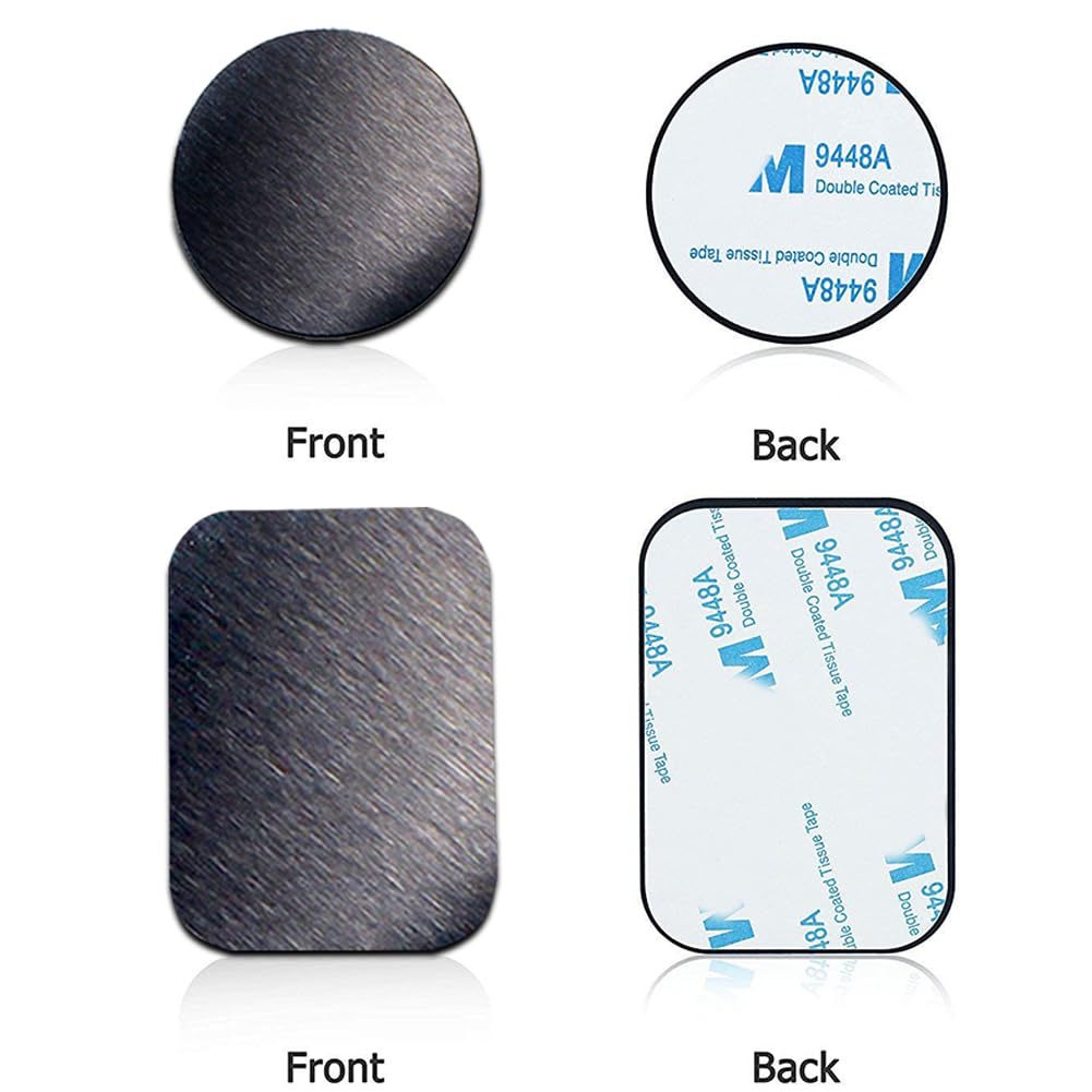 Ackllr 16 Pieces Phone Car Mount Metal Plate With Adhesive For Magnetic Cradle Less Mount,Cell Phone, Gps And Tablet Holder, 8 R