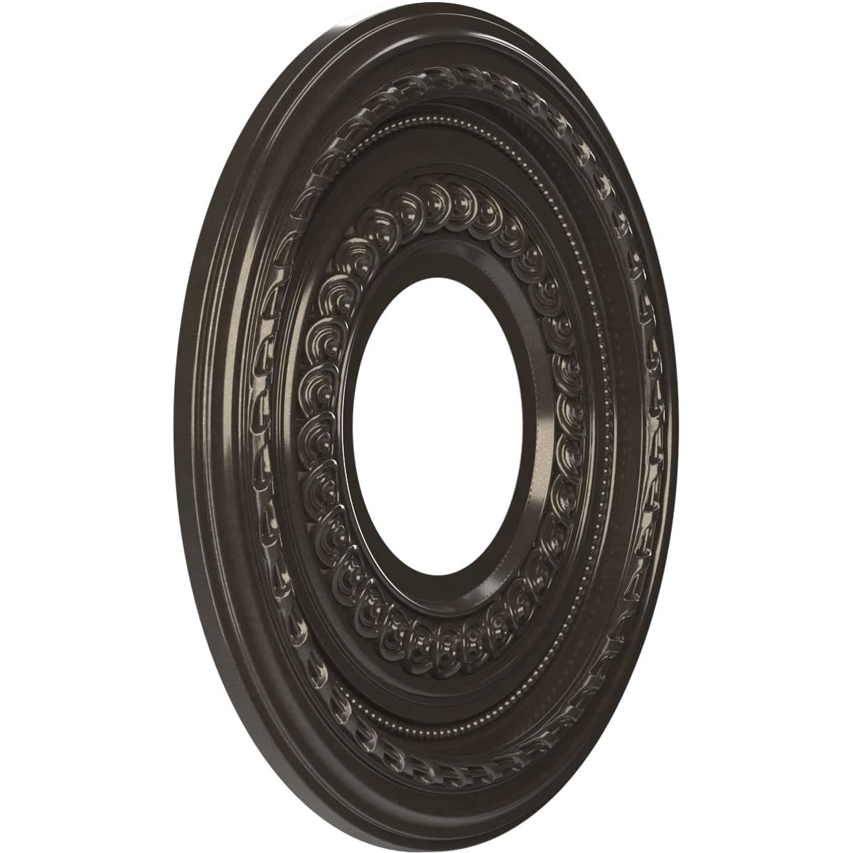 Ekena Millwork Cmp10Cocch Cole Thermoformed Pvc Ceiling Medallion (Fits Canopies Up To 4 1/4''), 10''Od X 3 1/2''Id X 3/4''P, Me