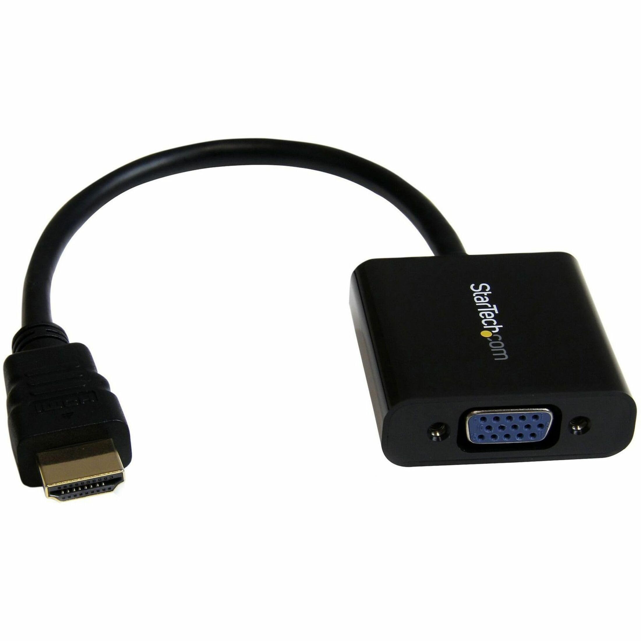 Startech.Com 1080P 60Hz Hdmi To Vga High Speed Display Adapter   Active Hdmi To Vga (Male To Female) Video Converter For Laptop/