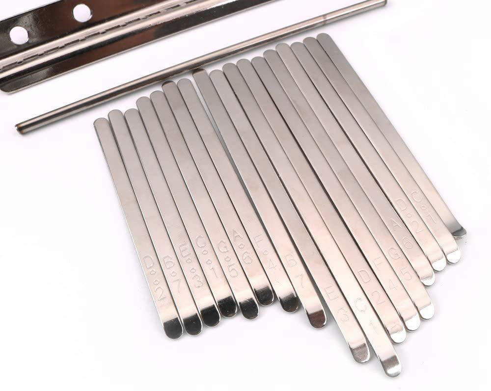 Liyafy Pack Of 17 Keys Kalimba Diy Keys Bridge Kit For Diy Kalimba Mbira Thumb Piano Repairing Parts