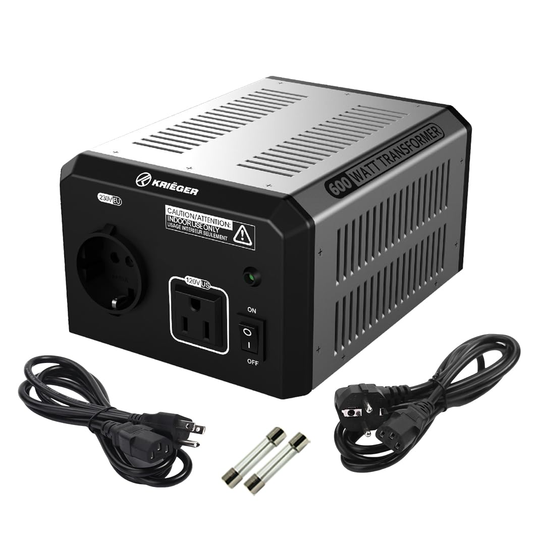 K Kri?Ger 600 Watt Voltage Transformer, 220V To 110V, 110V To 220V, Step Up Step Down Voltage Converter, Met Approved Under Ul,