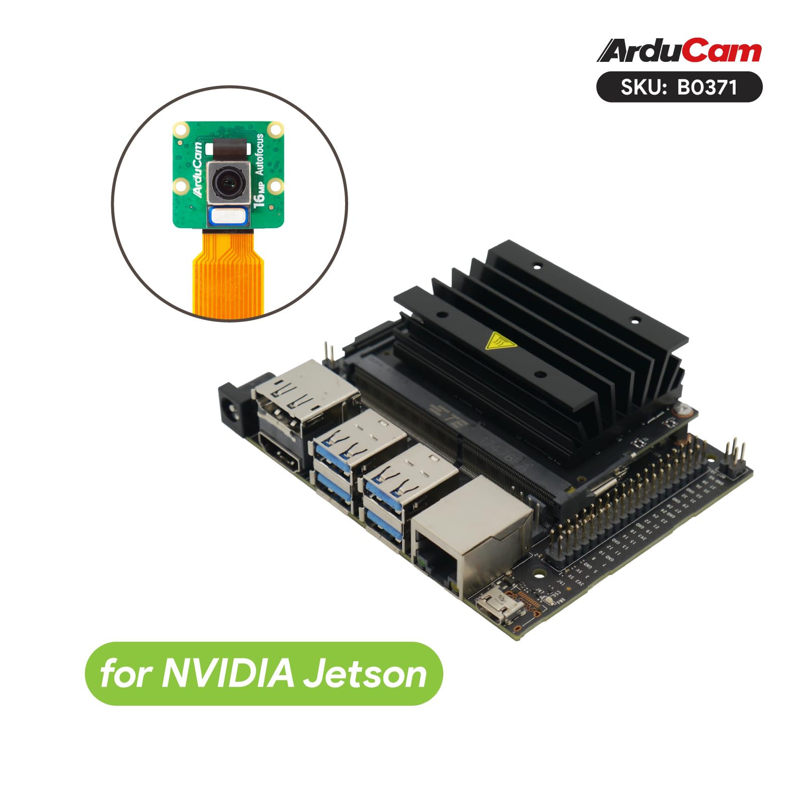 Arducam 16Mp Autofocus Camera Module For Raspberry Pi With Abs Case, Imx519 16 Megapixel High Resolution Autofocus Camera For Al