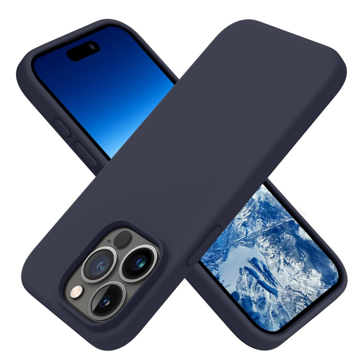 Otofly Compatible With Iphone 15 Pro Max Case, Silicone Shockproof Slim Thin Phone Case For Iphone 15 Pro Max (6.7 Inch), (Midni
