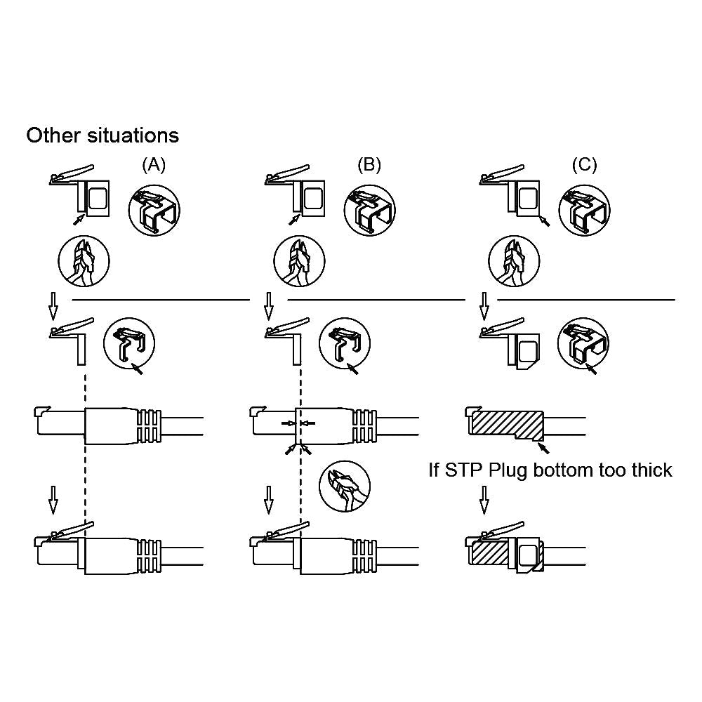 Construct Pro Rj 45 Easy Plug Repair For Cat5E & Cat6 (Clear | Bag Of 50)