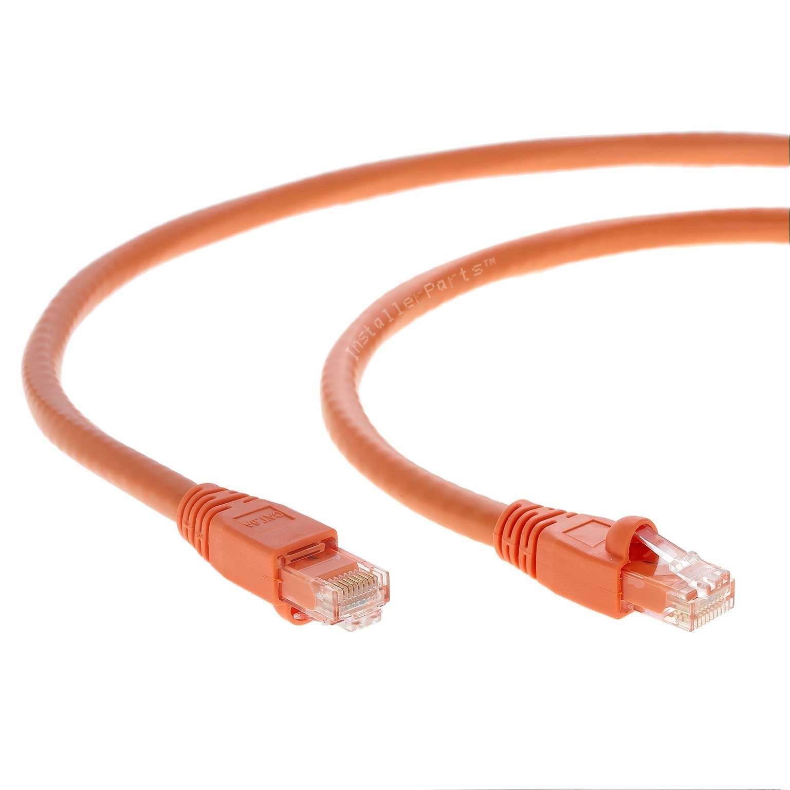 Installerparts Ethernet Cable Cat6A Cable Utp Booted 5 Ft   Orange   Professional Series   10Gigabit/Sec Network/High Speed Inte