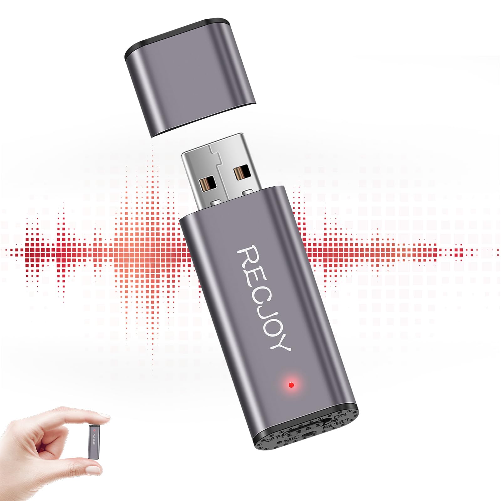 64Gb Digital Voice Recorder Usb Recording Device With 750Hrs Storage Capacity Voice Activated Recorder,Audio Recorder For Lectur