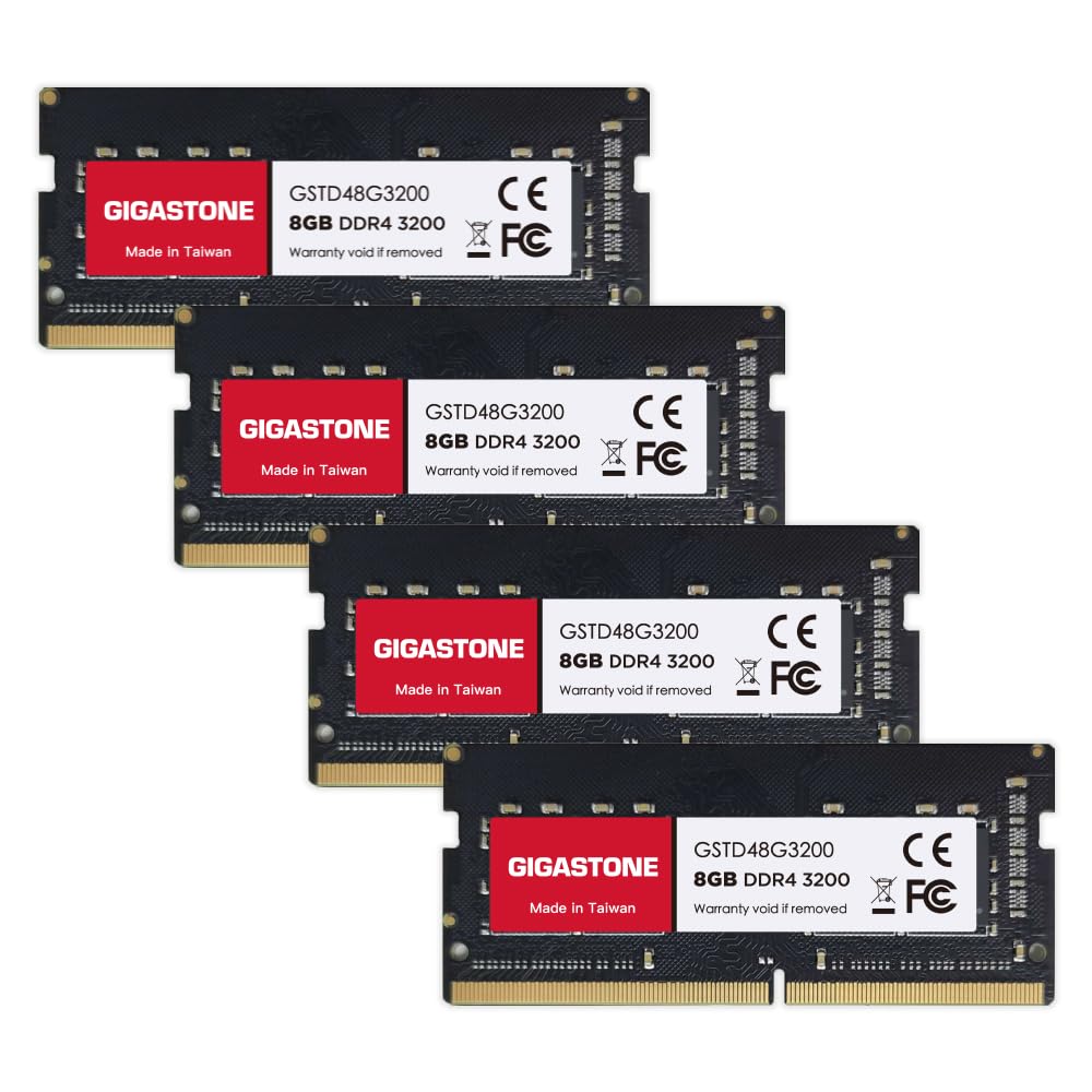 ?Ddr4 Ram? Gigastone 32Gb Kit (4X8Gb) Ddr4 3200Mhz (2933Mhz Or 2666Mhz) Pc4 25600 (Pc4 23400/21300) Cl22 1.2V Sodimm 260 Pin Unb