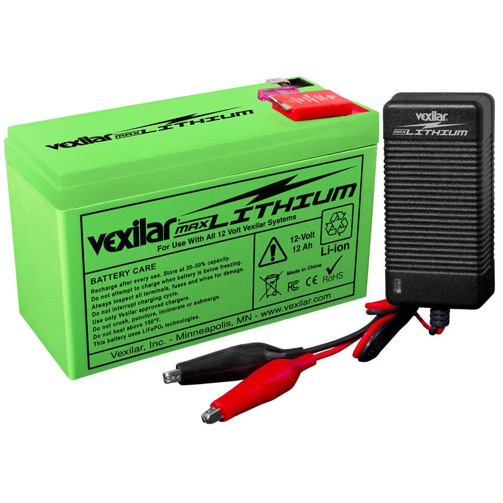 Vexilar 12V - 12 Ah Max Lithium Battery W/V-420L Rapid Charger,WBEEAB09PC93PMX