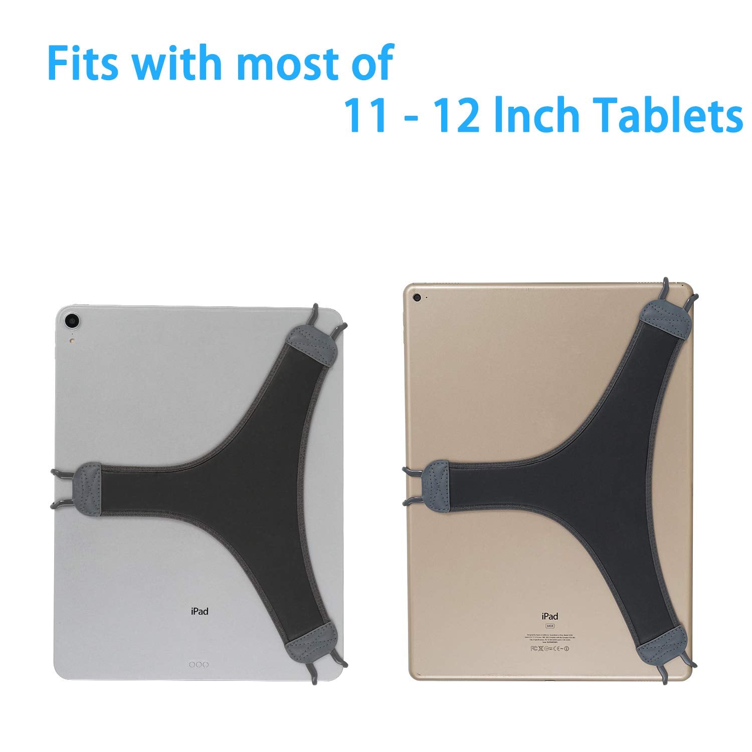 Tfy Hand Strap Holder Finger Grip With Soft Pu, Compatible With Ipad Pro 12.9 '' And More (Gray)