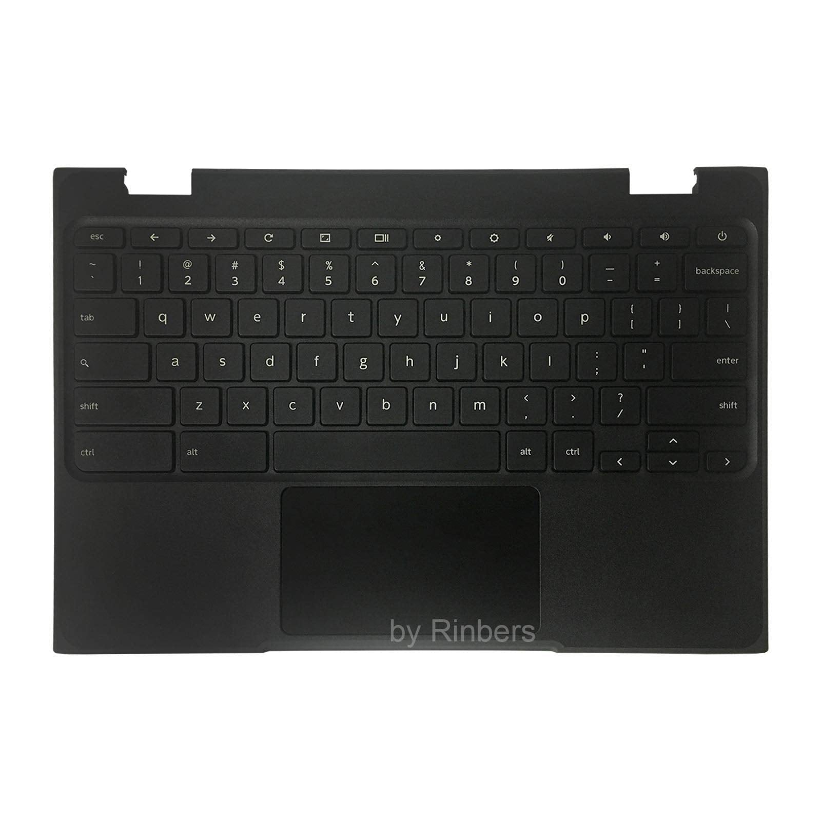 Rinbers Laptop Palmrest Upper Case with US Keyboard and Touchpad Assembly Replacement for Lenovo Chromebook 11 100e 81ER 5CB0R07