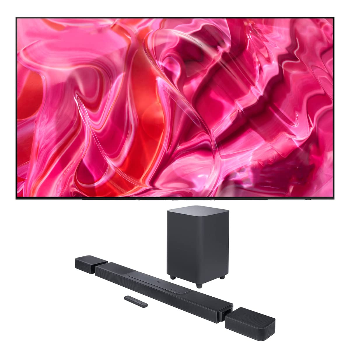 Samsung Qn77S90Cafxza 77 Inch 4K Oled Smart Tv With Ai Upscaling With A Bar-1300X 11.1.4Ch Soundbar And Subwoofer With Surround 