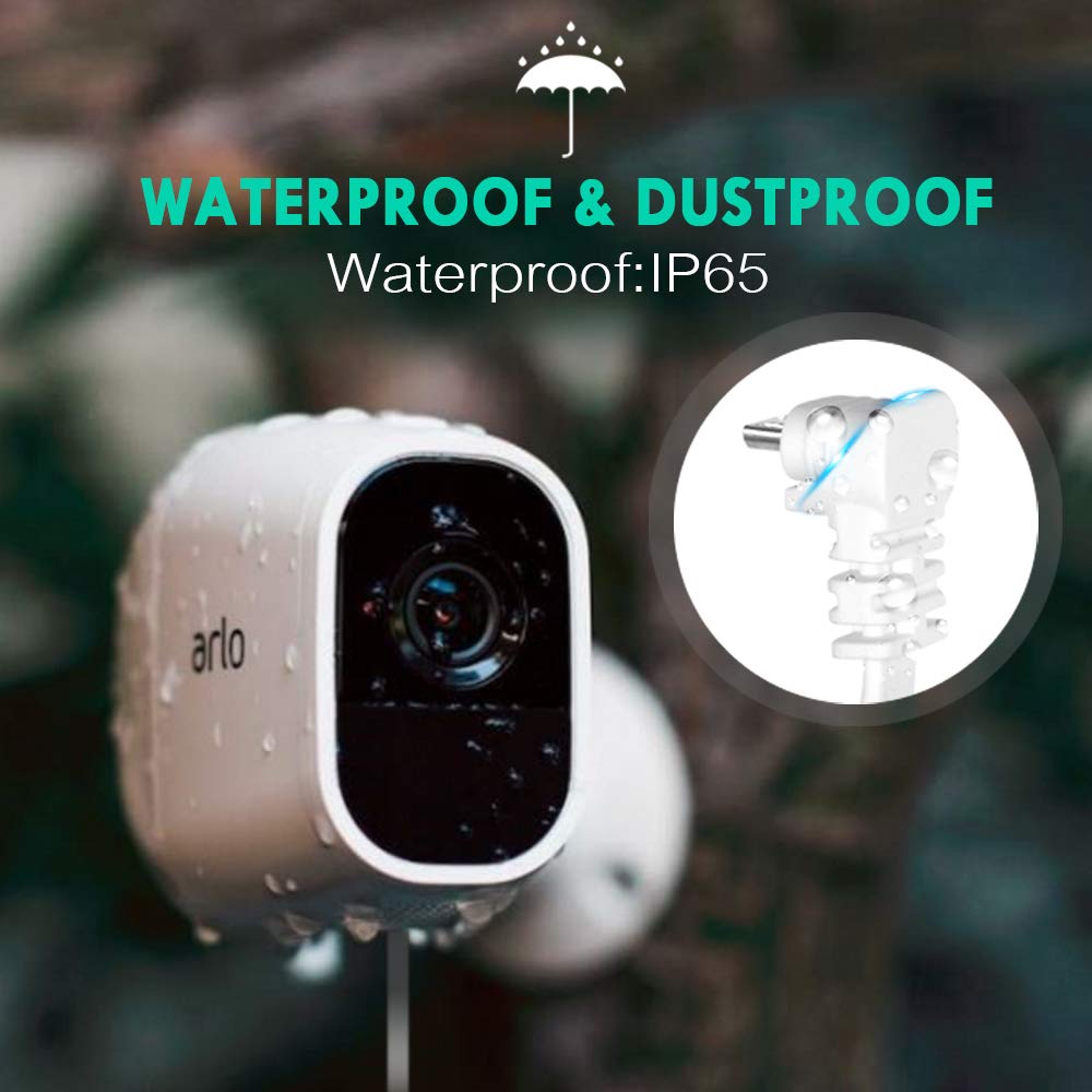 Itramax 30 Feet Right Angled Micro Usb Power Cable With Qc 3.0 Charger Brick,Power Supply Adapter And Charging Cord,Outdoor Quic