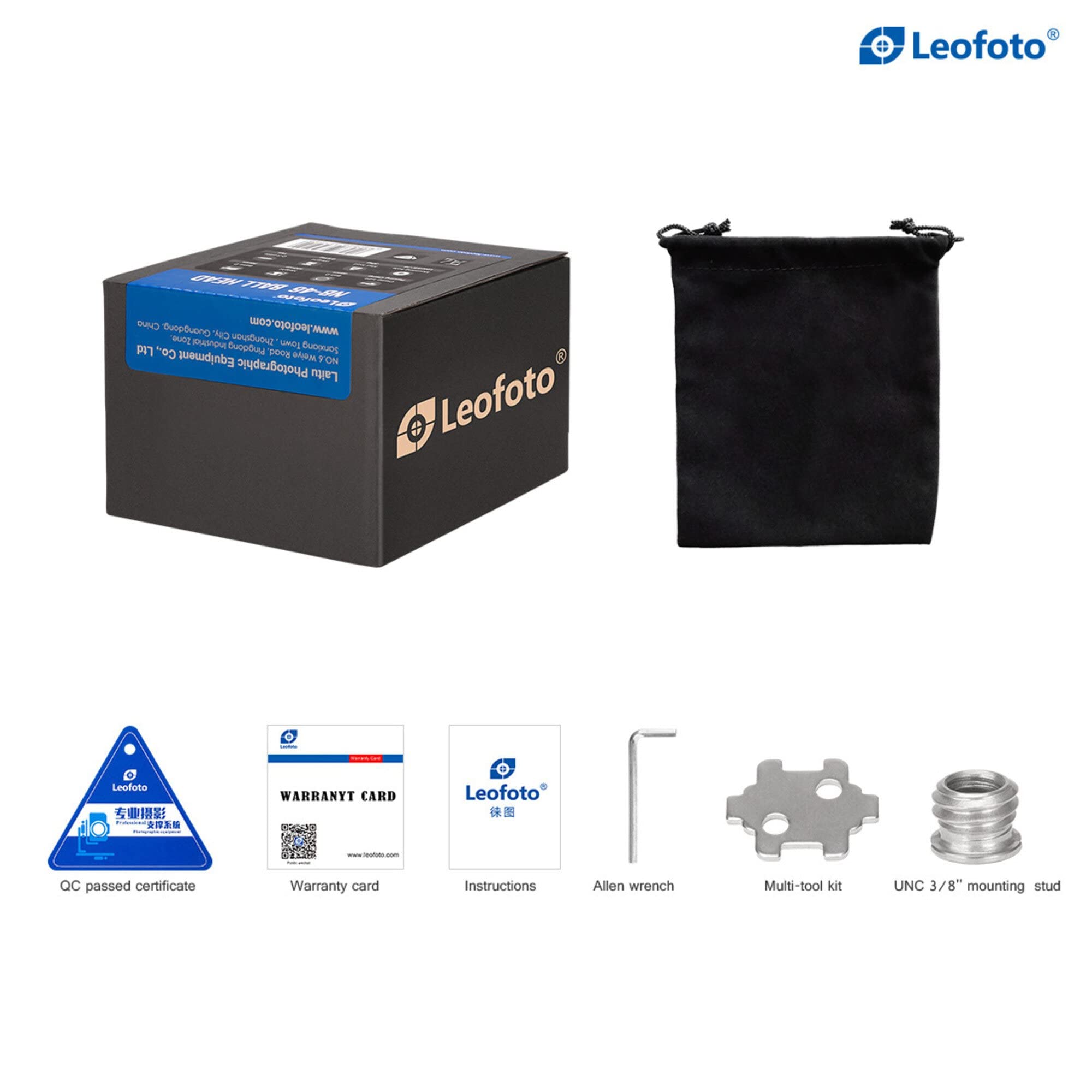 Leofoto   Lh 25 Tripod Head With Pu 25 Quick Release Plate   Ultra Light And Small   Load Capacity: 6 Kg   Lh 25+Pu 25