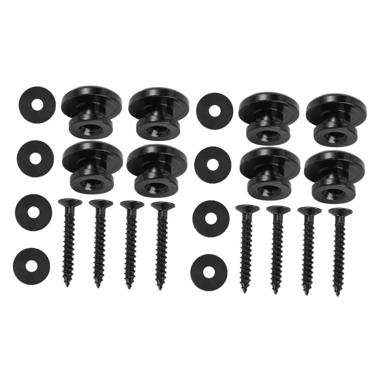 DECHOUS 8pcs Guitar Strap Locks with Metal Buttons and Blocks for Electric Guitar Bass Ukulele Easy to Install Secure and Durabl