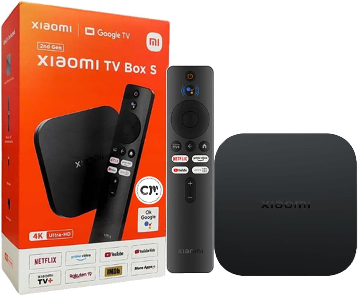 Xiaomi Tv Box S 2Nd Gen - 4K Ultra Hd Streaming Media Player, Google Tv Box With 2Gb Ram 8Gb Rom, 2.4G/5G Dual Wifi, Bluetooth 5.2 & Dolby Audio And Dts-Hd, Dolby Vision, Hdr10+