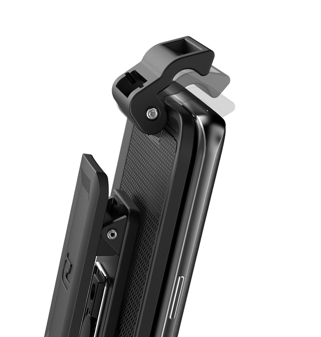 Encased Galaxy S10 Holster Clip (Clipmate) Secure Fit Rotating Belt Clip (Case Free Design) Black