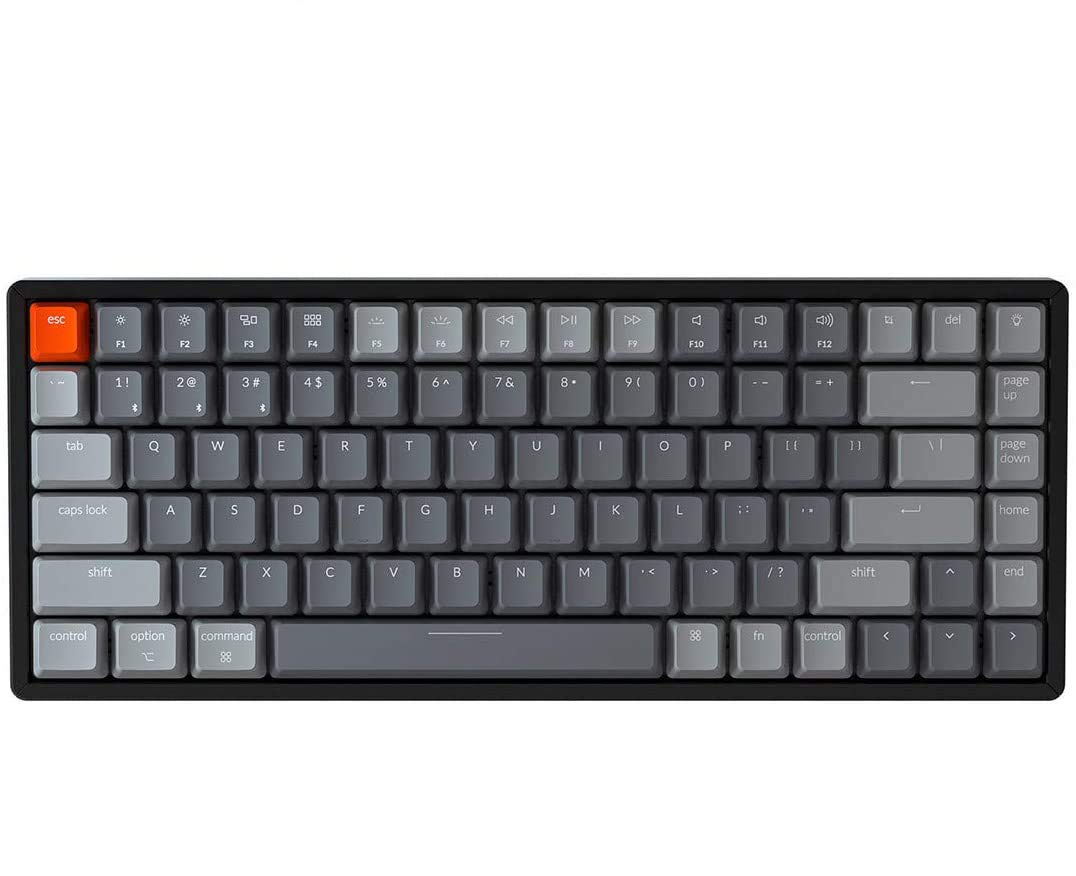 Keychron K2 Wireless Mechanical Keyboard, 75% Layout 84 Key Bluetooth/USBC Wired Compact RGB Backlit Anti Ghosting/NKey Rollov