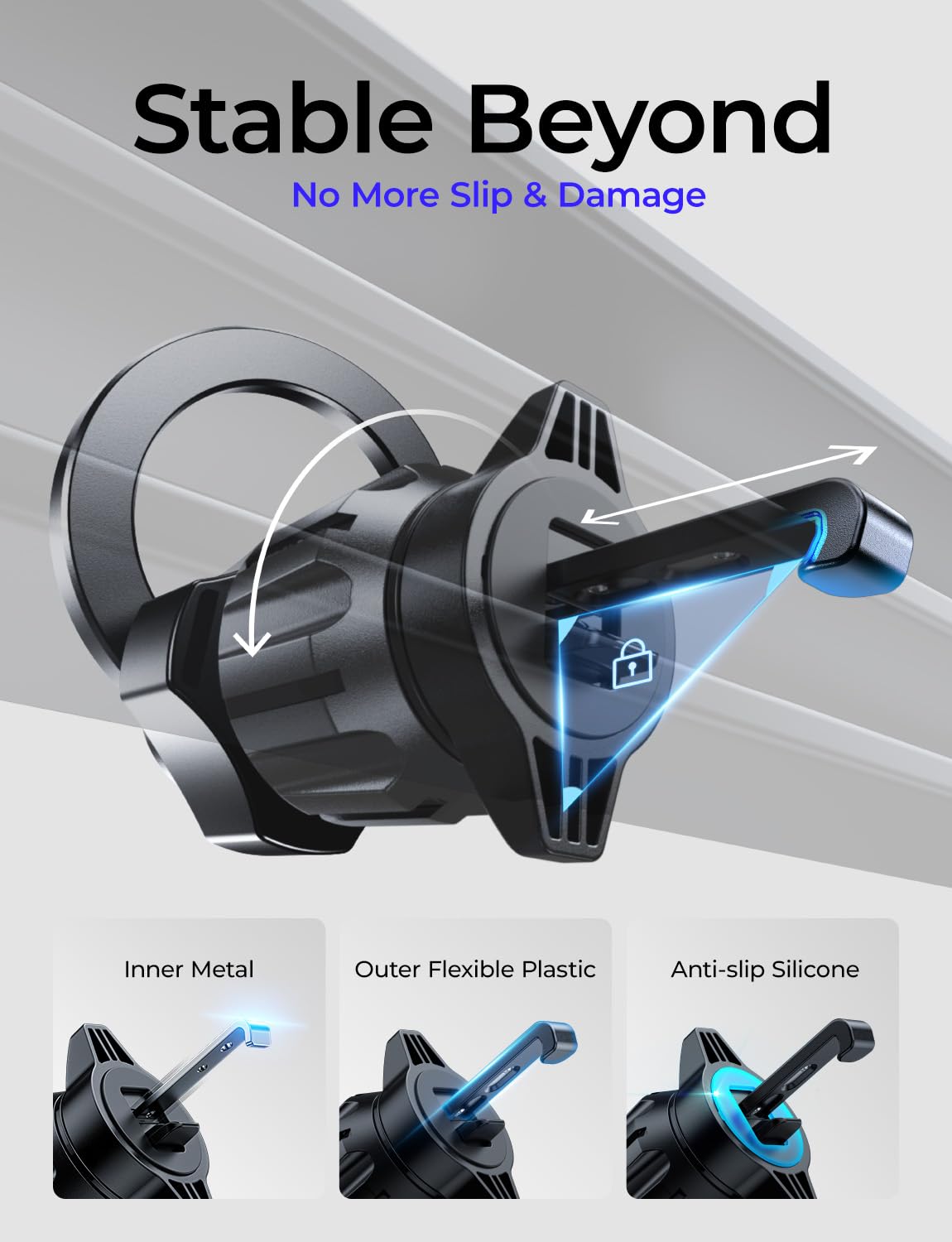 Lisen For Magsafe Car Mount For Phone 16, 360 Rotation Magnetic Phone Holder For Car, Hands Free Iphone Magnetic Car Mount,Magne