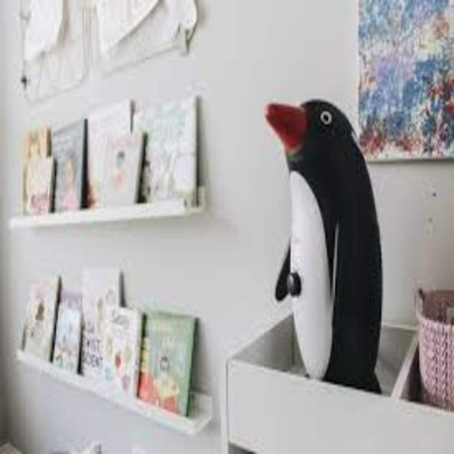 Crane Adorable Penguin Air Purifier With True Hepa Filter Ee 5065, Germicidal Uv Light, 150 Sq Feet Coverage, 3 Speed Control, W