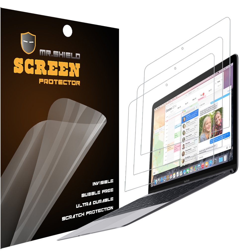 Mr.Shield Designed For The New Macbook 12 Inch Retina (2015/2016/2017) A1534 Premium Clear [Pet] Screen Protector [3 Pack] With