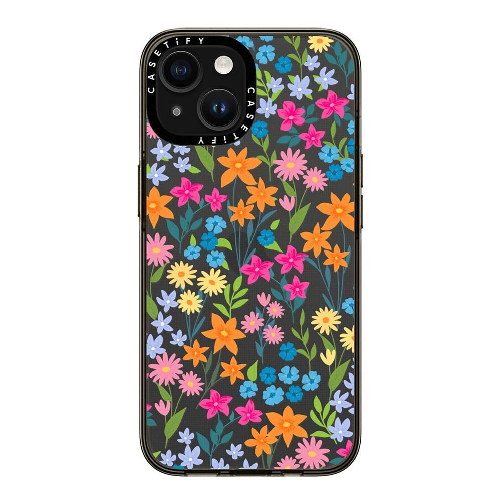 Casetify Compact Case For Iphone 15 [2X Military Grade Drop Tested / 4Ft Drop Protection]   Bright Spring Flowers   Daisy Floral