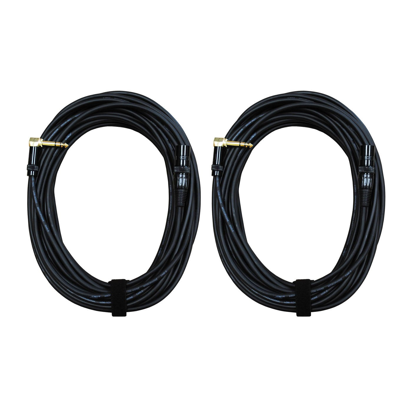 Audio 2000S E14150P2 1/4'' Trs Right Angle To Xlr Male 50 Ft Audio Cable (2 Pack)