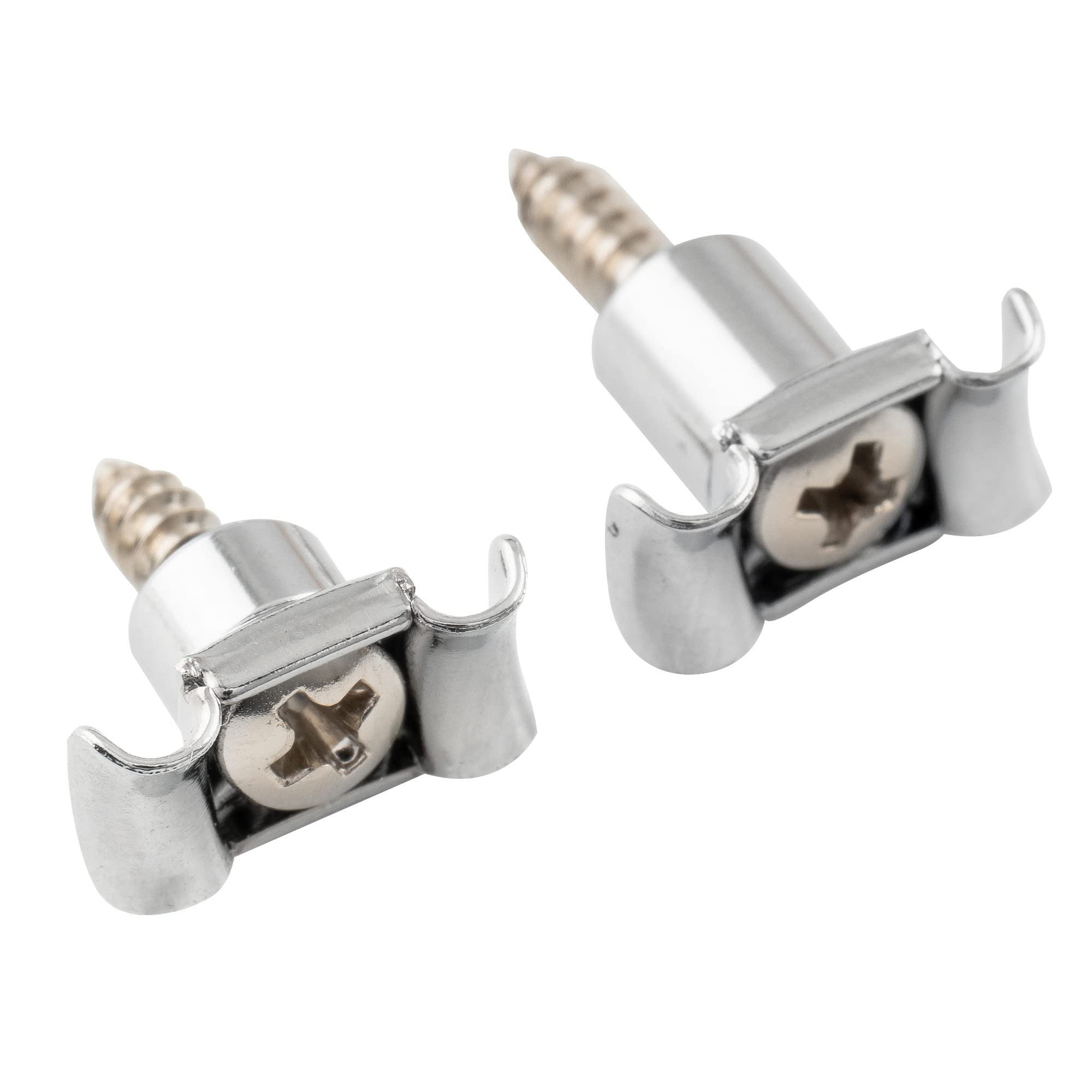 Musiclily Pro Steel Vintage Butterfly Style String Retainer String Trees String Guides For Electric Guitar, Chrome (Set Of 2)
