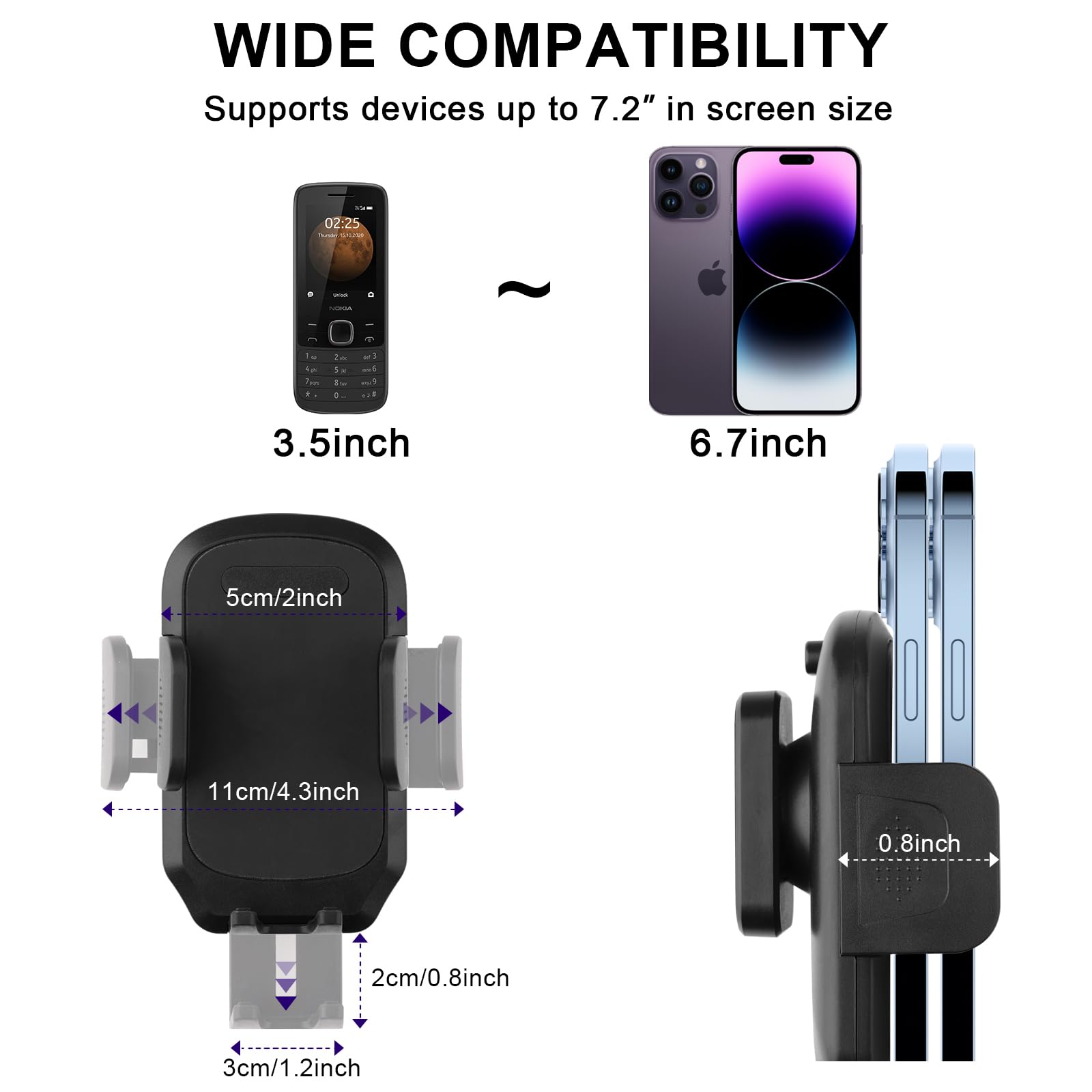 Uyodm Golf Cart Magnetic Phone Holder Mount, Ultra Strength 6*N52 Magnets Cell Phone Caddy Compatible With Ezgo Club Car Yamaha,