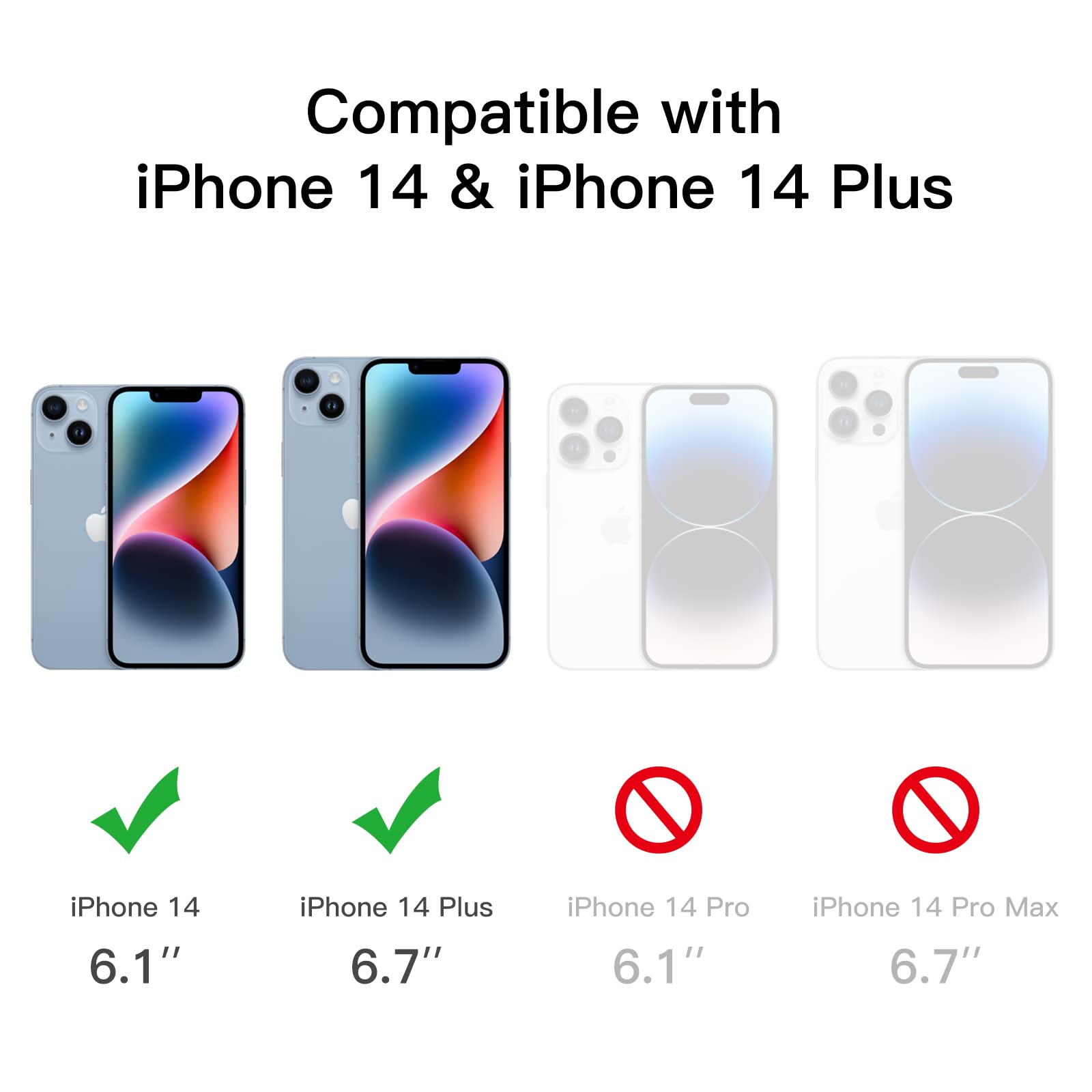 Jetech Camera Lens Protector For Iphone 14 6.1-Inch And Iphone 14 Plus 6.7-Inch, 9H Tempered Glass, Anti-Scratch, Case Friendly,