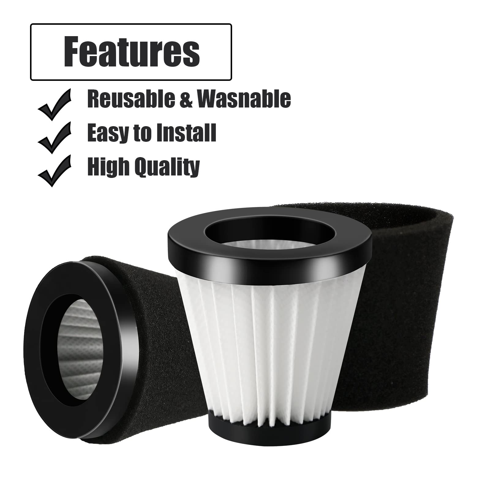 Replacement Scorpion Handheld Vacuum Cleaner Filter With Brush Compatible With Dirt Devil Scorpion Handheld Vacuum Cleaner Style