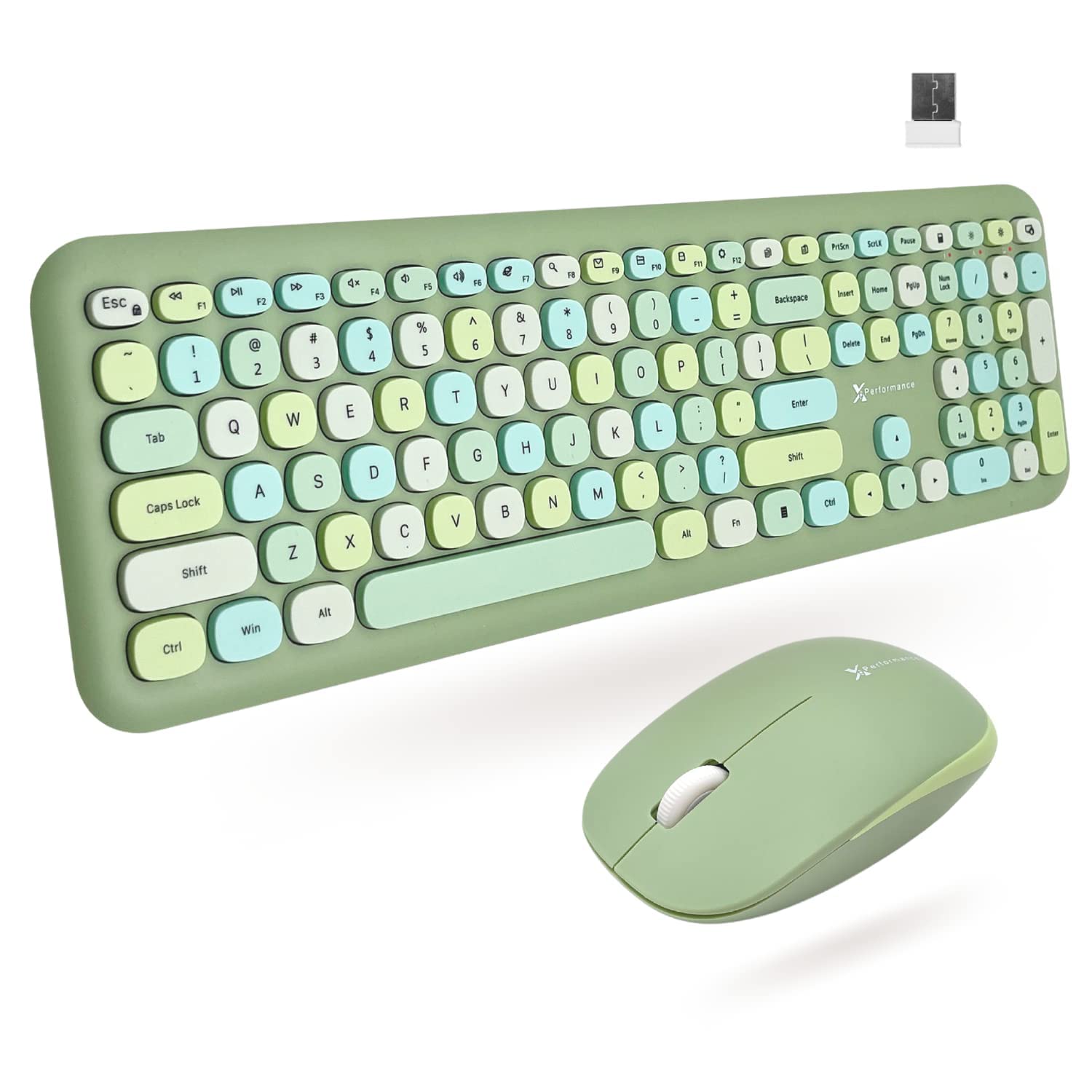 X9 Green Keyboard And Mouse Combo   2.4G Wireless Connectivity   Transform Your Space With A Cute Wireless Keyboard And Mouse Retro Set   Colorful Keyboard And Mouse   Aesthetic Keyboard