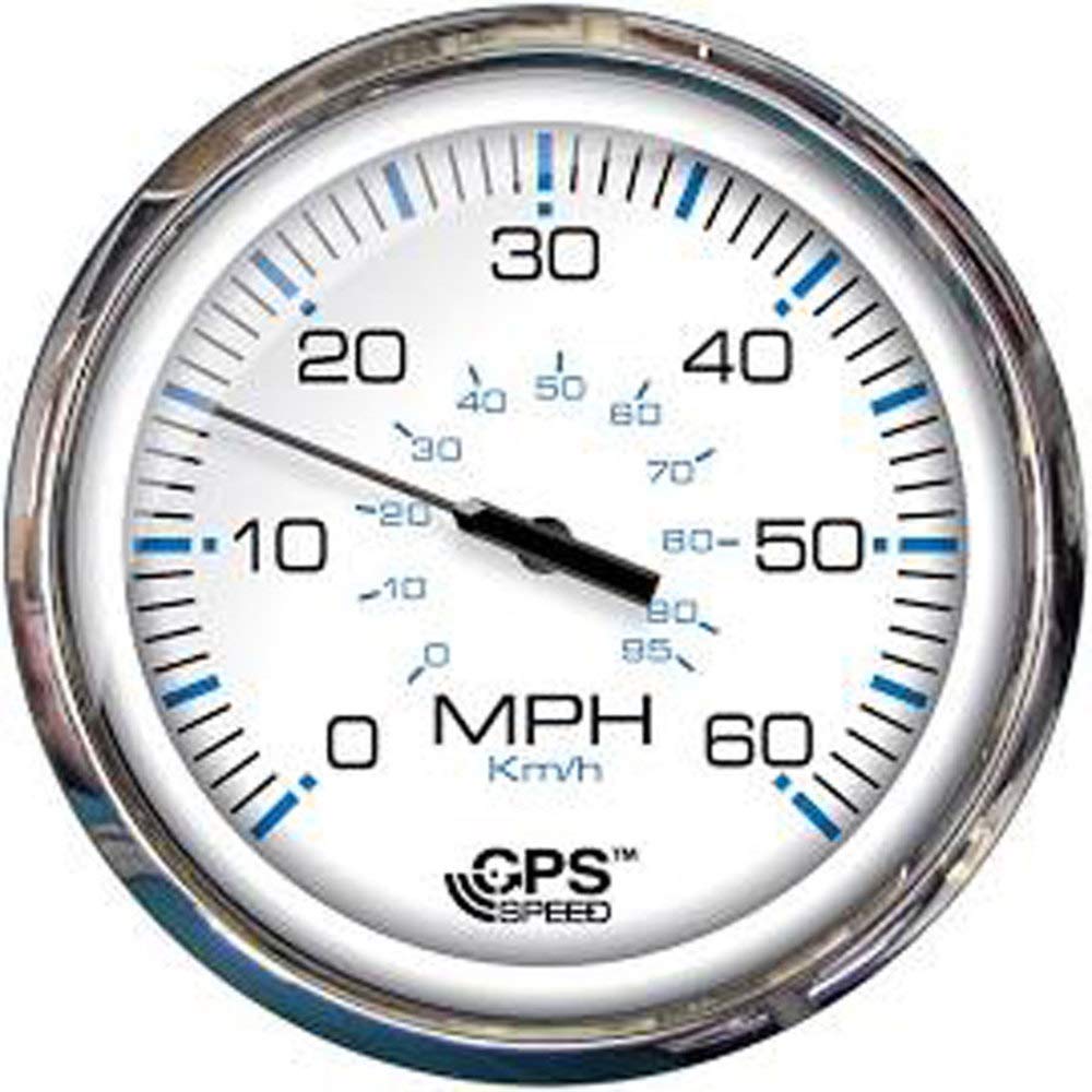 Faria Chesapeake White Ss 5'' Speedometer - 60 Mph (Gps)(Studded),WBEEAB07QYPFGWJ