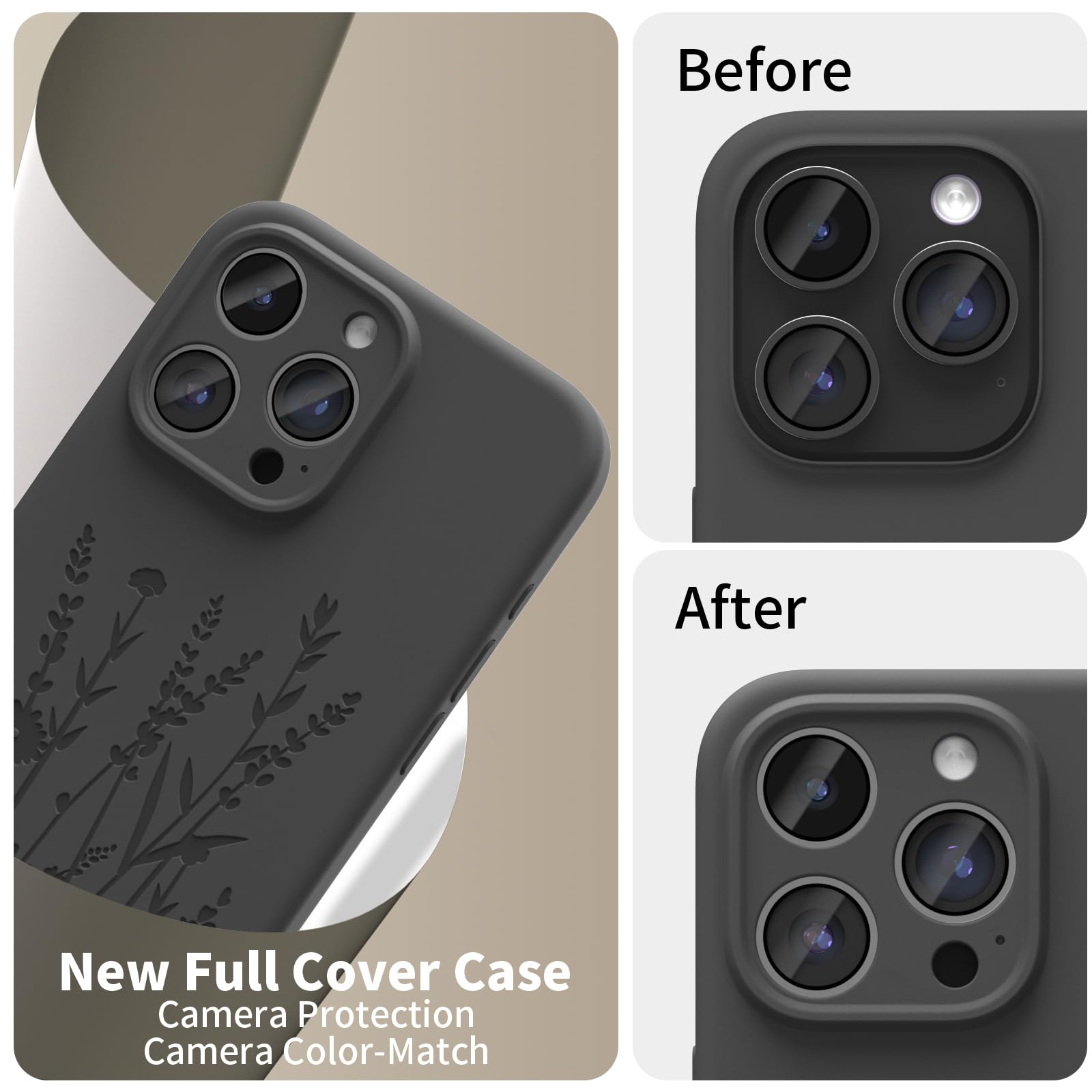 Oaoa Magnetic Silicone Case Compatible With Iphone 15 Pro Case, Built In Magnets, Compatible With Magsafe, Slim Engraved Liquid