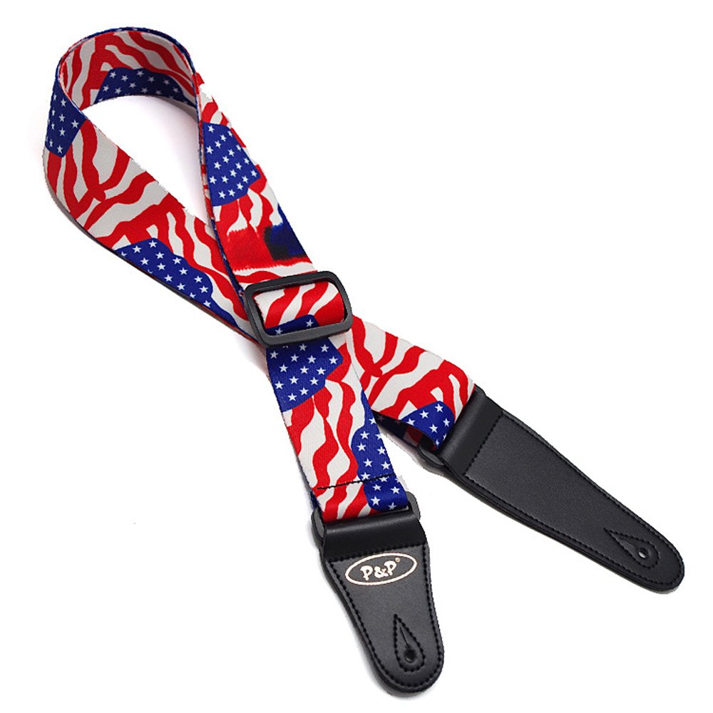 Art Attack American Flag Stars & Stripes America Red White & Blue Fourth 4th Of July Jacguard Weave Music Electric Acoustic Bass