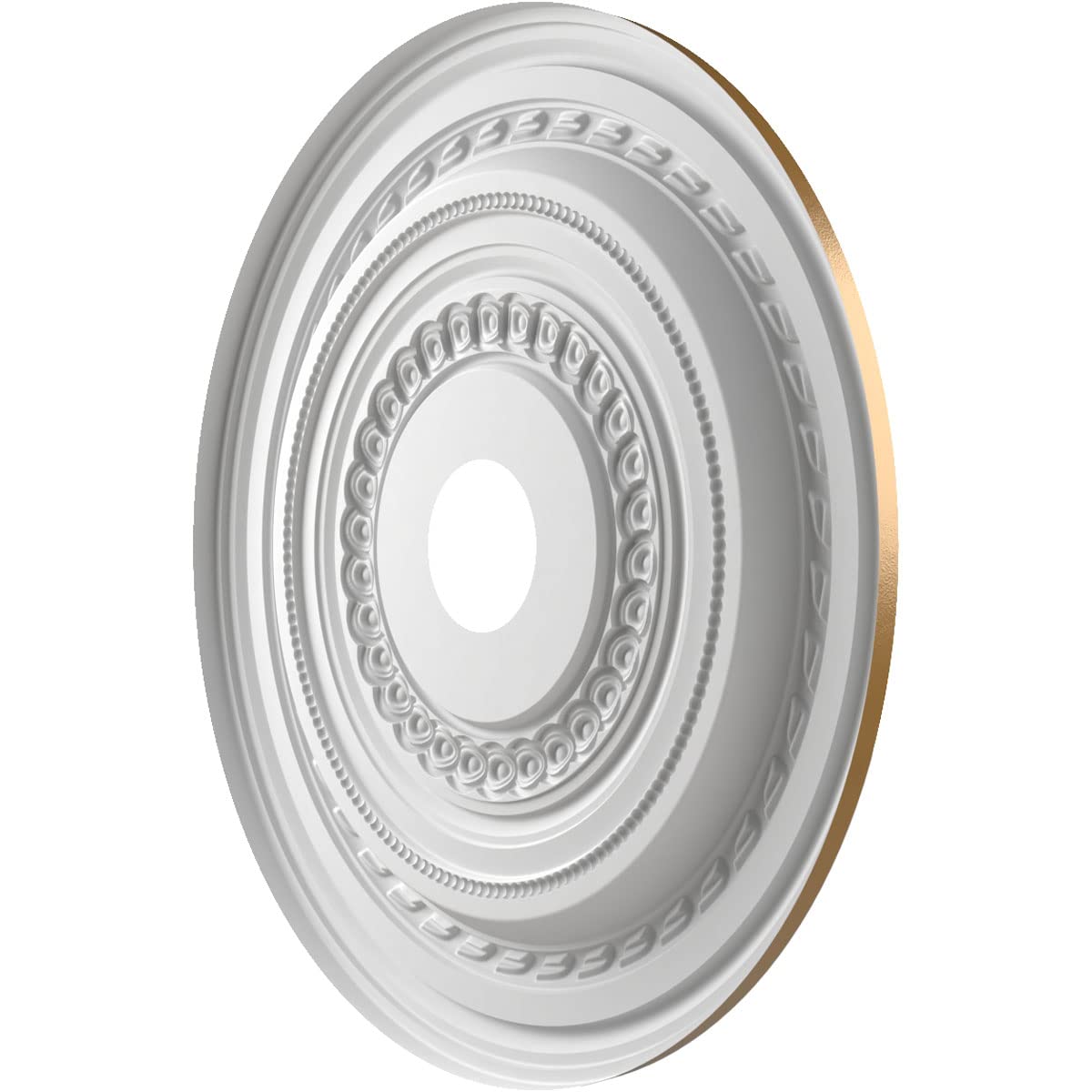 Ekena Millwork Cmp22Cocgh Cole Thermoformed Pvc Ceiling Medallion (Fits Canopies Up To 6), 22Od X 3 1/2Id X 1P, Metallic Gold Ru