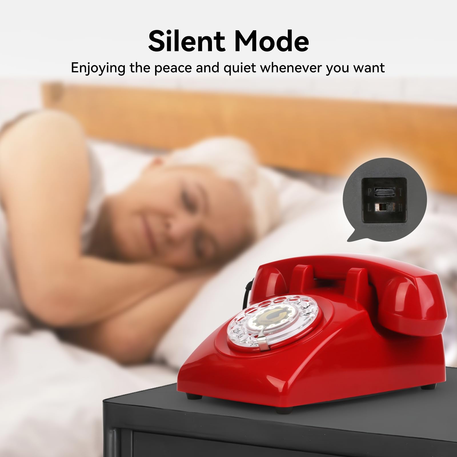 Retro Rotary Dial Phone Sangyn 1960S Vintage Landline Telephone Old Fashioned Corded Phones With Mechanical Ringer For Home Offi