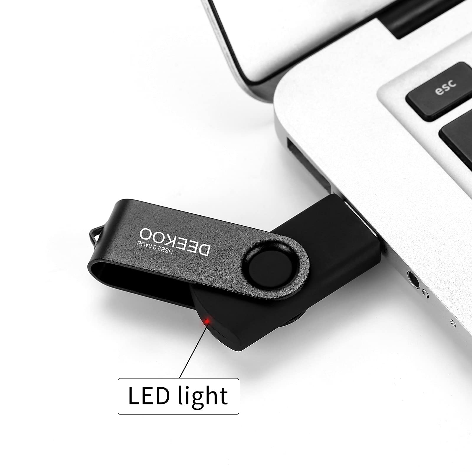 Deekoo Flash Drive 64Gb Thumb Drives Memory Sticks Jump Drive 3Pack 64Gb Usb 2.0 Flash Drives Mixed Colors: Black Red Green