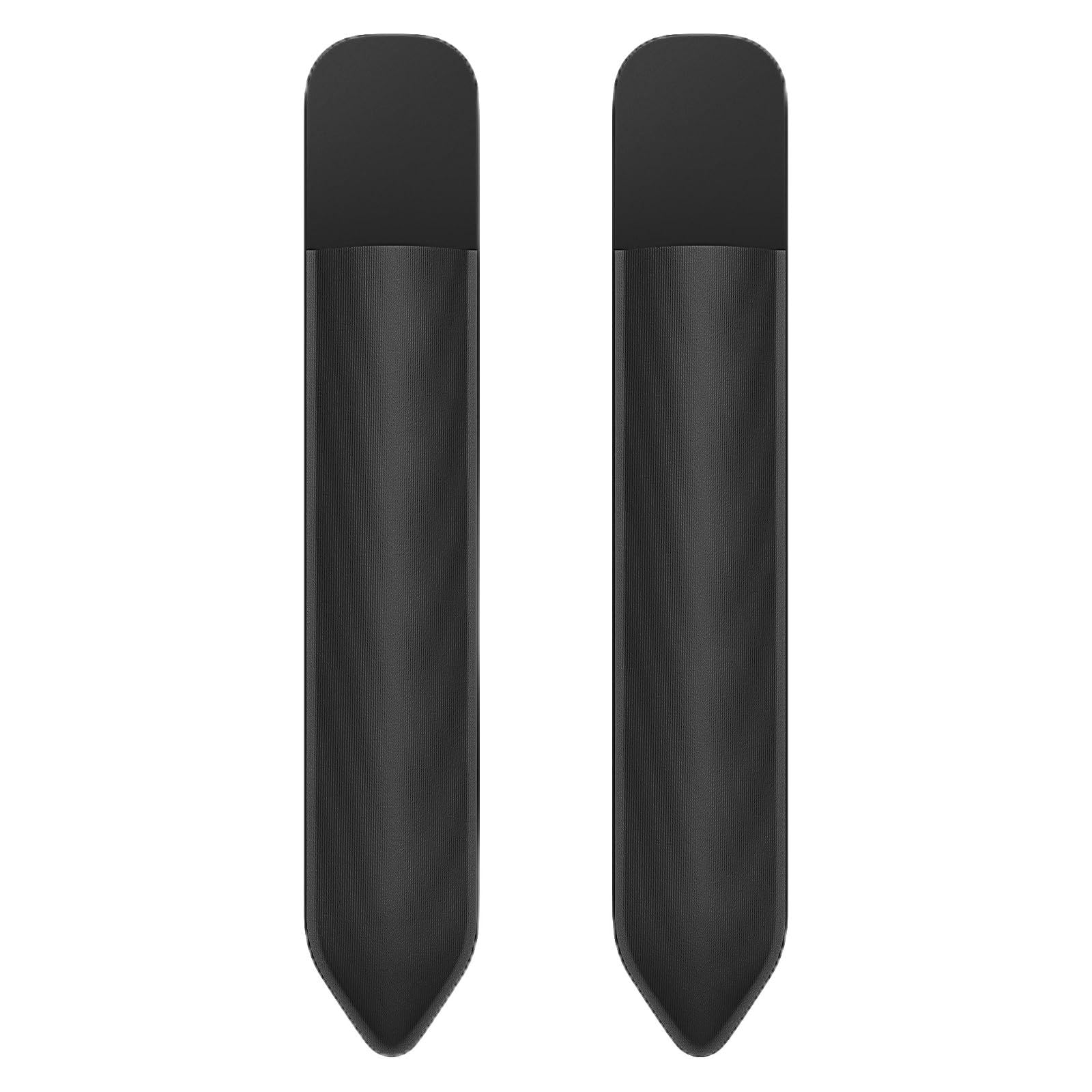 MoKo Pencil Holder Sticker Fit Apple Pencil Pro, Apple Pencil USB C, Apple Pencil 1st/2nd Generation, Elastic Pencil Pocket Pouch Adhesive Sleeve Attached to iPad Case for Stylus Pens, 2 Pieces Black