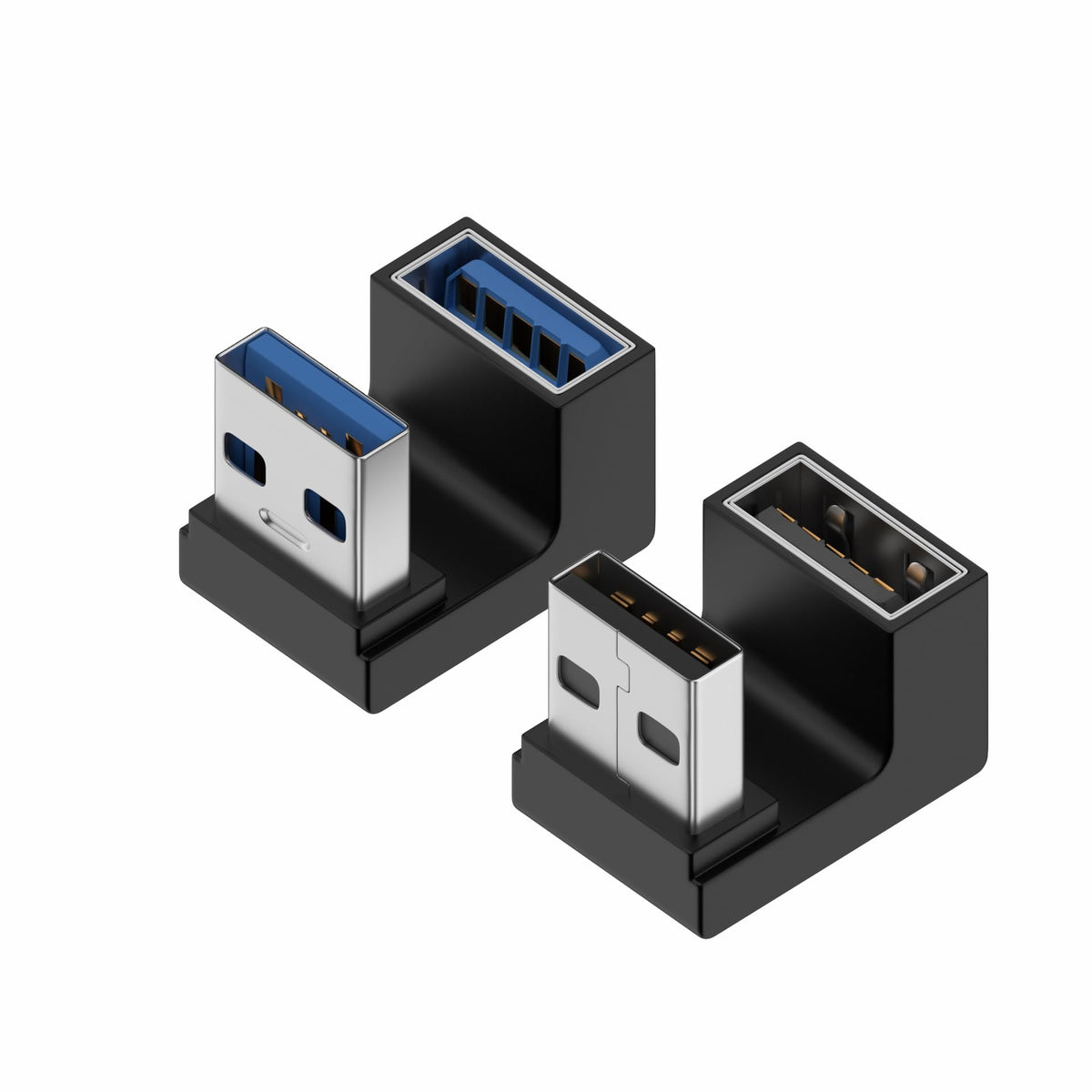 Herfair U Shape Usb Adapter (2 Pack) 180 Degree Usb 3.1 Male To Female Extender 10Gbps Usb Port Converter Direction Changer Supports Otg For Pc, Laptop, Usb Charger, Raspberry Pi And More (Style C)