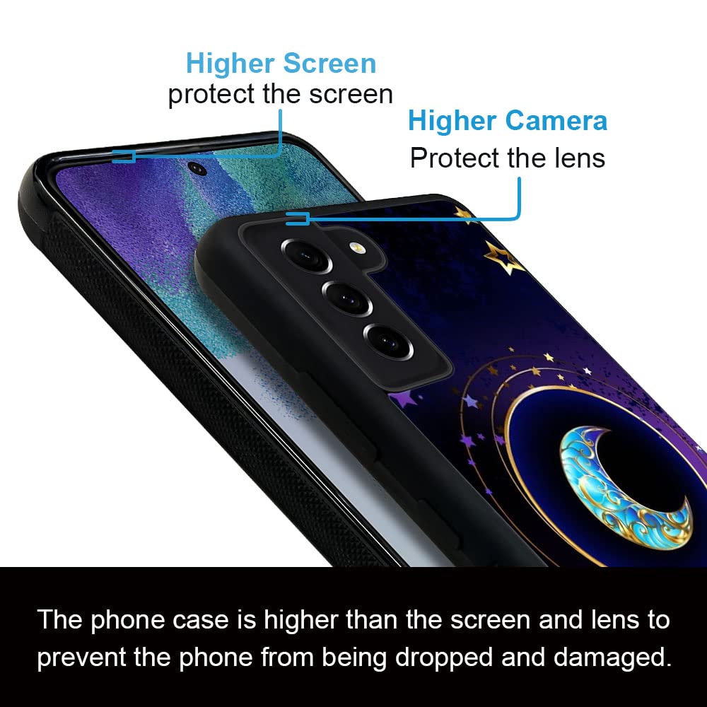 ZHEGAILIAN Samsung Galaxy S23+ Phone Case Moon Star Mandala Non-Slip Shockproof TPU PC Cover 6.6 inch