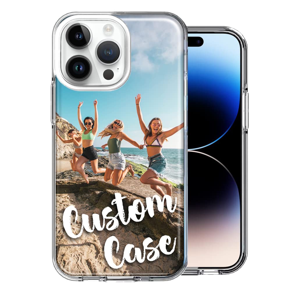 Personalized Custom Double Layered Phone Case For Apple Iphone 14 Pro Max 6.7 Inch Only   Design Your Own Perfect Custom Picture