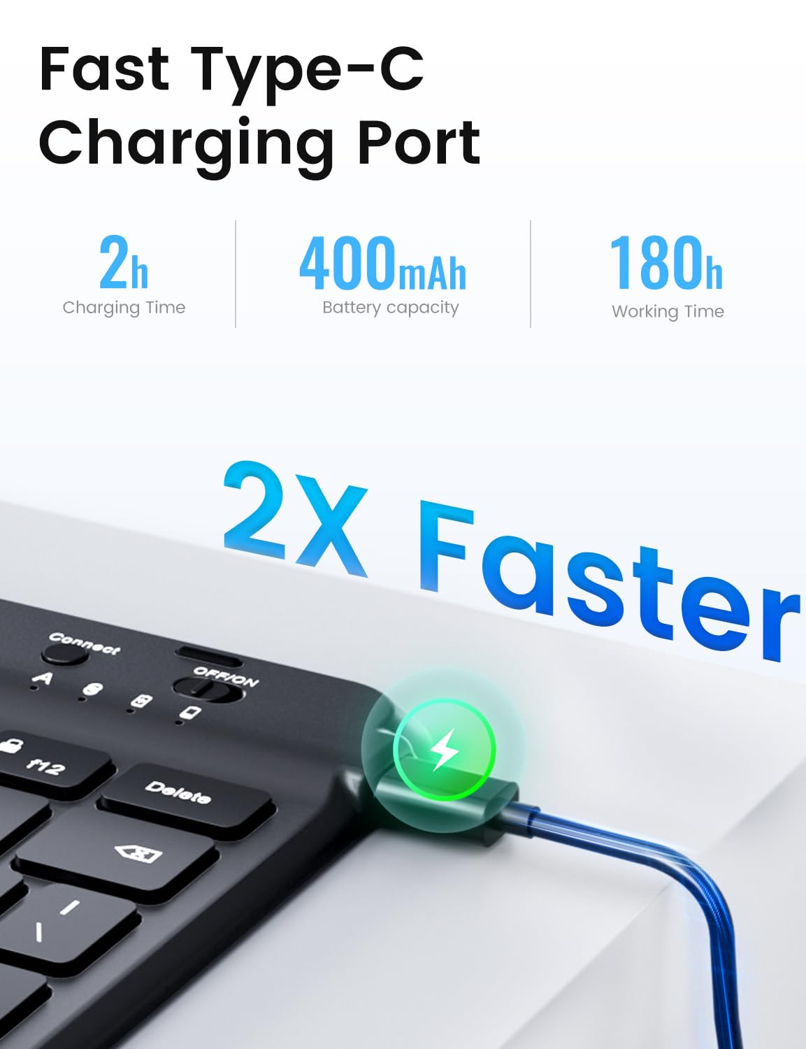 Oyeeice Keyboard Case For Ipad 9Th Generation   Wireless Detachable Keyboard Folio Cover With Pencil Holder For Ipad 9Th/8Th/7Th