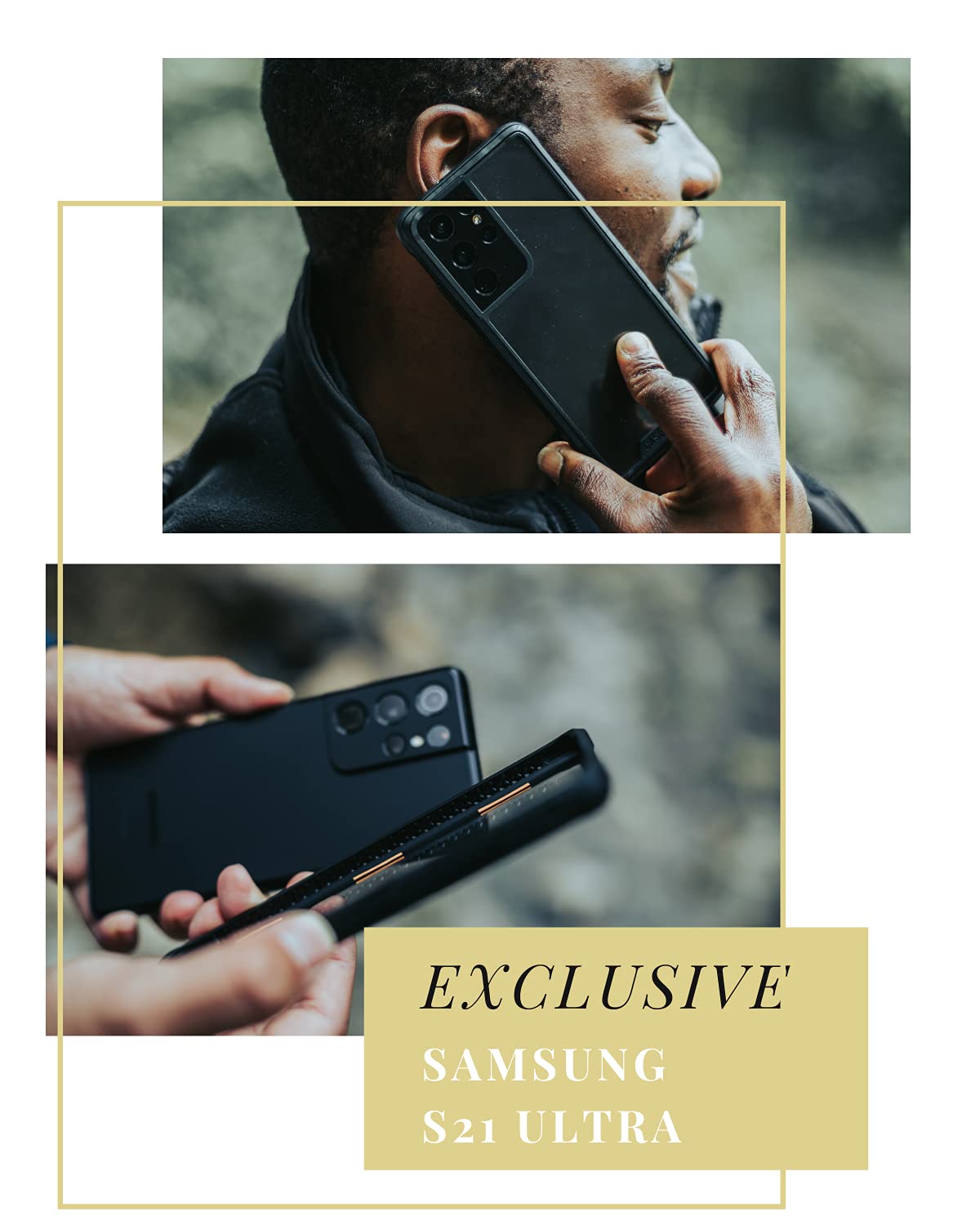 Armadillotek Caseborne R Compatible With Samsung Galaxy S21 Ultra 5G Case   Shockproof Protective Clear, Military Grade 12Ft Dro