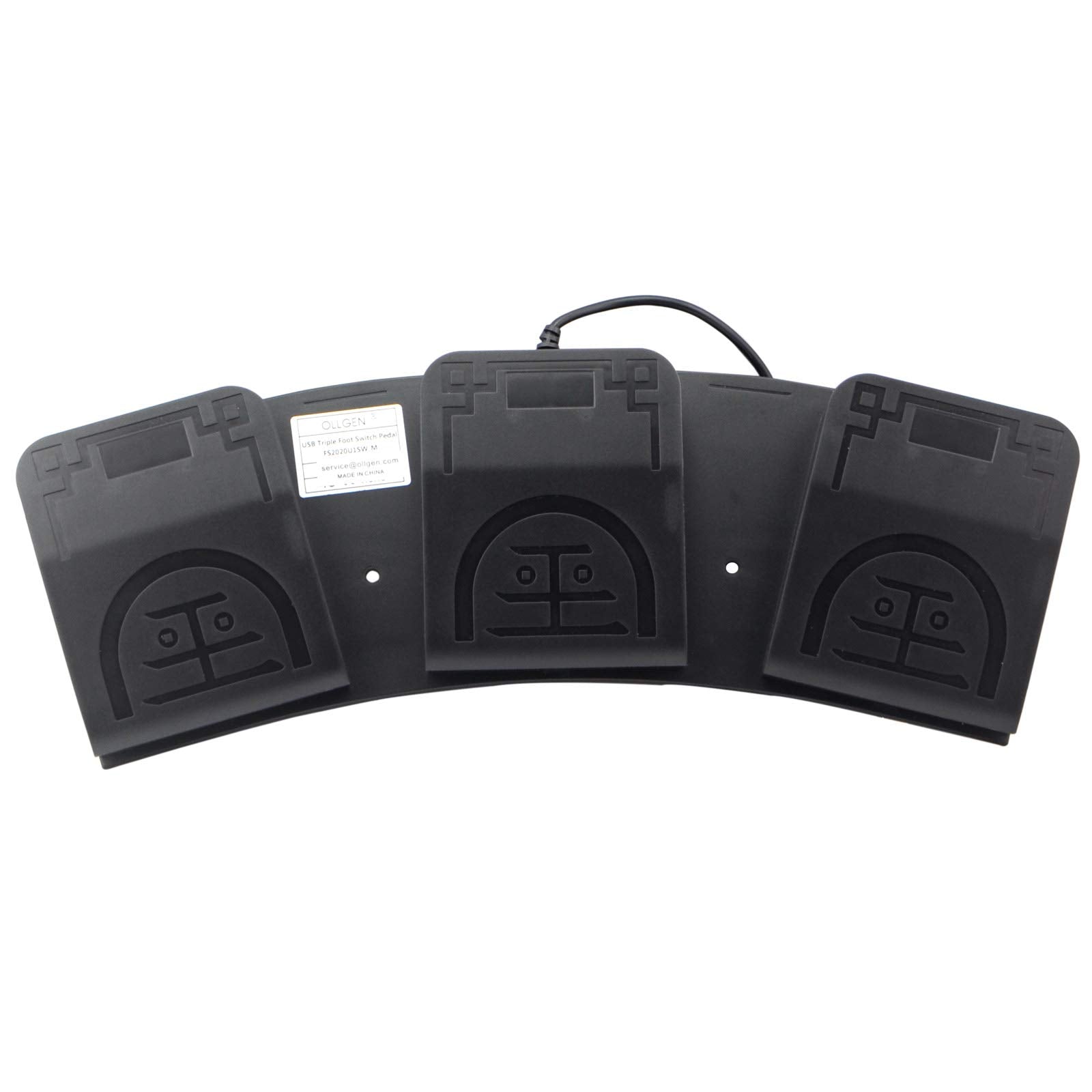 Ollgen Triple Usb Foot Pedal Mechanical Switch Control 3 Three Key Program Computer Keyboard Mouse String Game Macro Midi Cotroller Action Hid