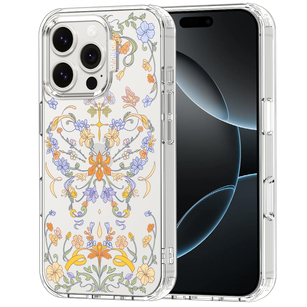 MOSNOVO for iPhone 16 Pro Case, Shockproof Military-Grade Protection 6.6ft Drop Tested, Clear Phone Case for iPhone 16 Pro, Gard