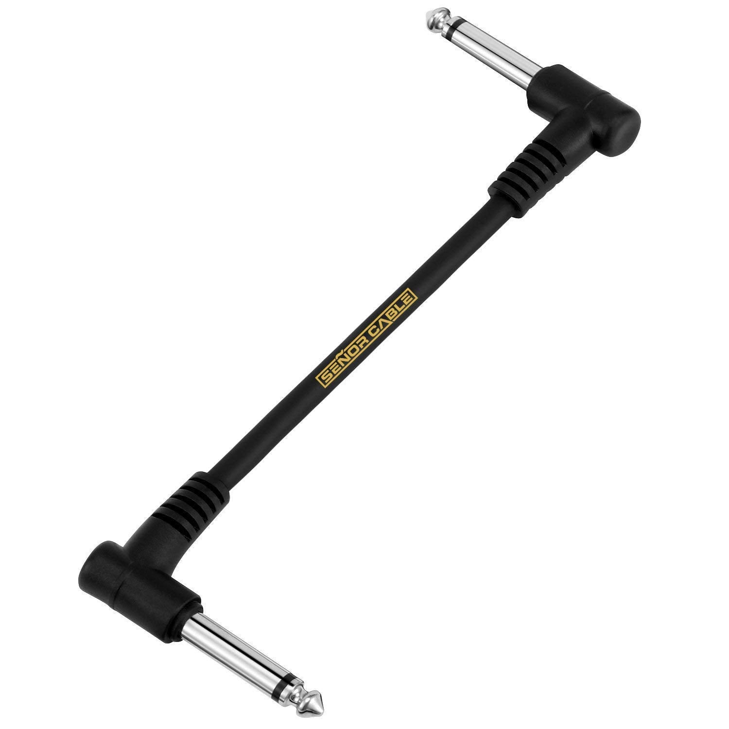 Senor Cable 6 Inch Guitar Patch Cable Black 3 Pack Guitar Effect Pedal Cables | Pedal Patch Cables | Guitar Effect Patch Cables