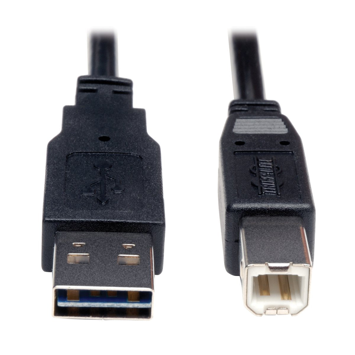 Tripp Lite Universal Reversible USB 2.0 HiSpeed Cable (Reversible A to B M/M) 3ft.(UR022003) , Black