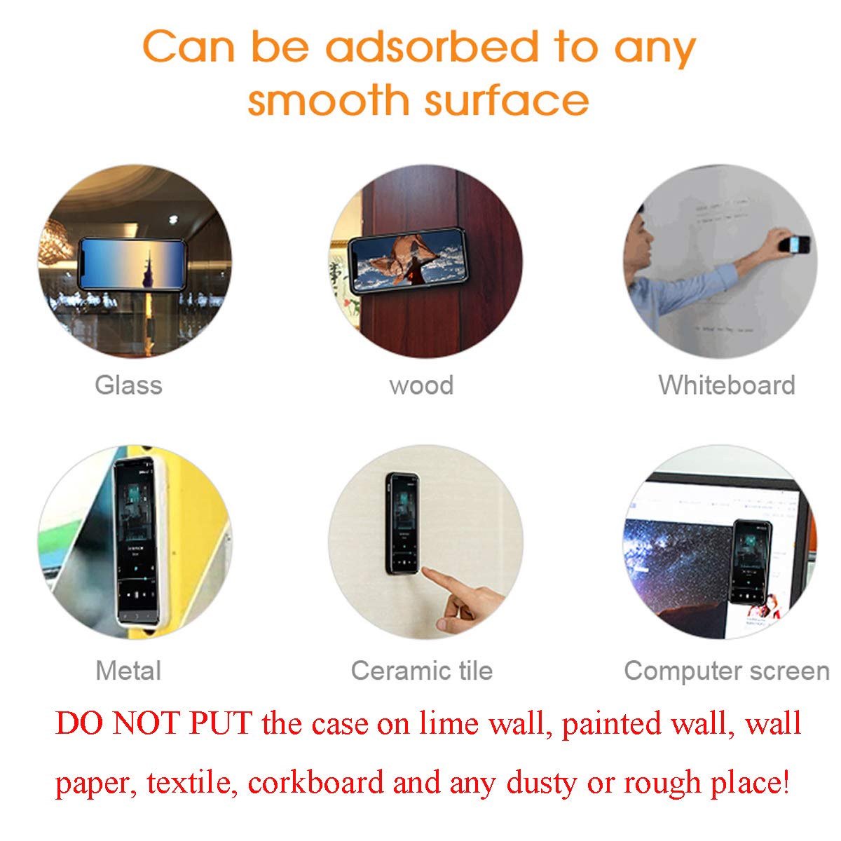 Anti Gravity Iphone 11 Pro Case, Sticky Selfie Suction Black Anti Gravity Phone Case For Iphone 11 Pro 5.8 Inch Stick On Smooth